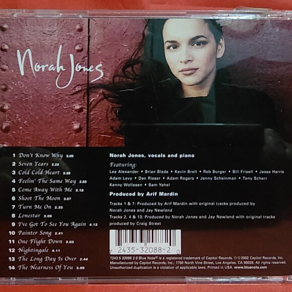 Norah Jones – Come Away With Me (2002) CD - Picture 2 of 4
